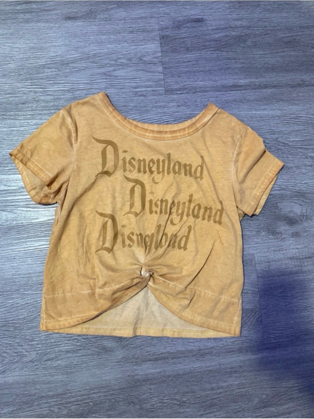 Disney Mustard Yellow Twist-Front Short Sleeve Tee